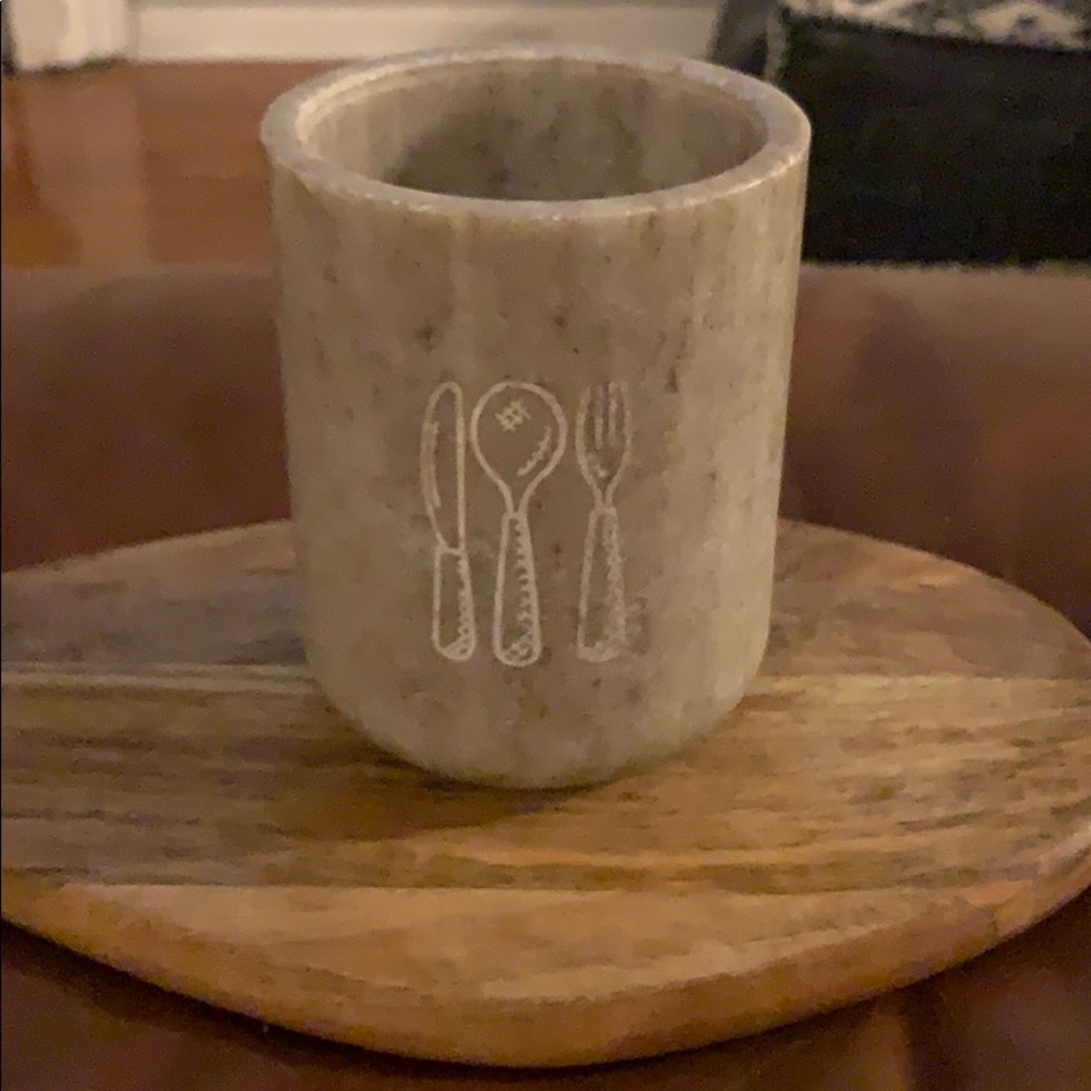 Pottery Barn Marble Utensil Holder